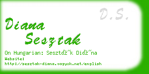 diana sesztak business card